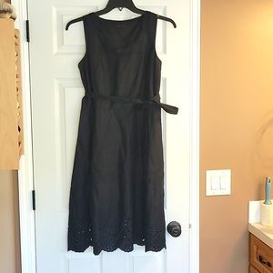 Talbots linen & cotton eyelet dress sz 12p